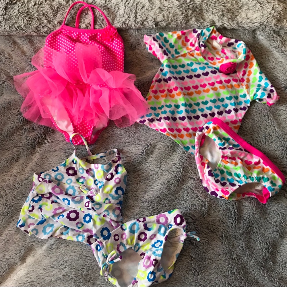 3pc baby girl swimsuit haul, 12m. - Picture 1 of 4